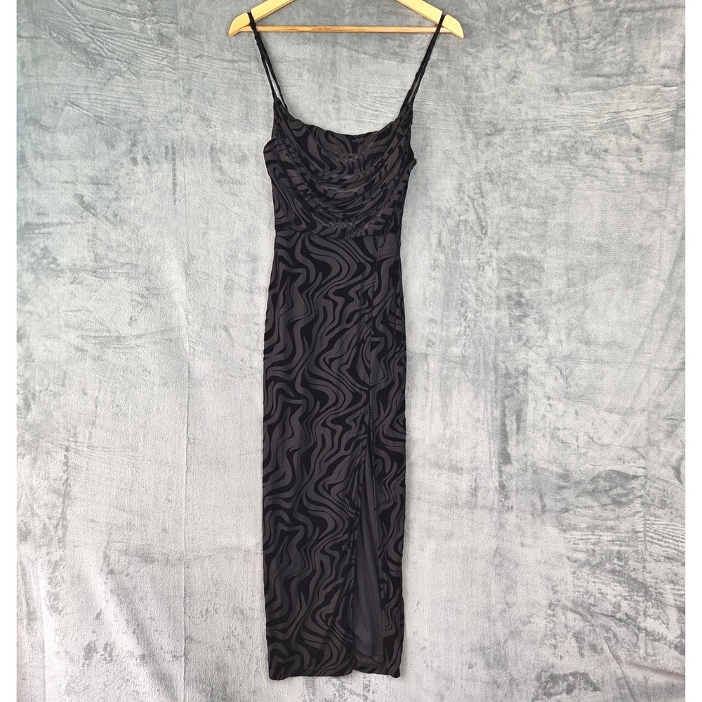 Y2K 90s Velvet Burnout Slip Dress Womens Small Whimsigoth Fairy Grunge Prom HOCO